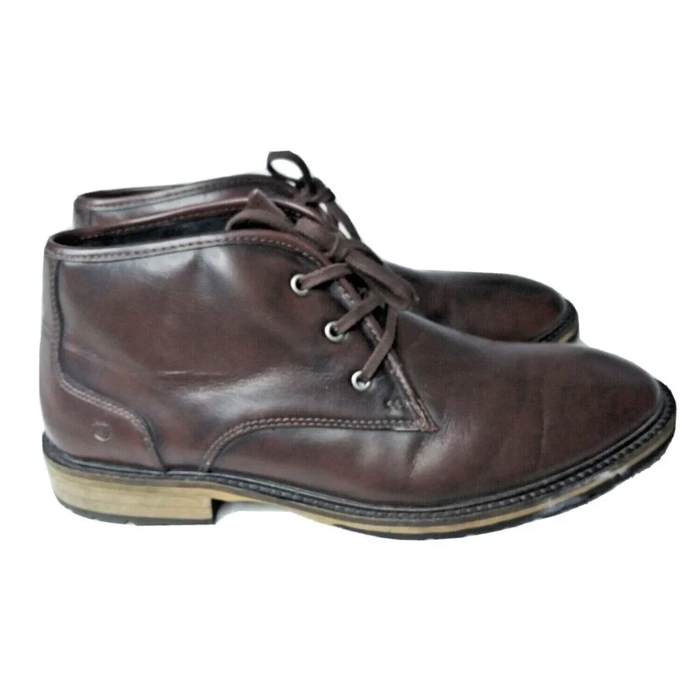 ANDREW MARC Woodside Chukka Boots Men's Size 11 M Brown Leather Retail $218